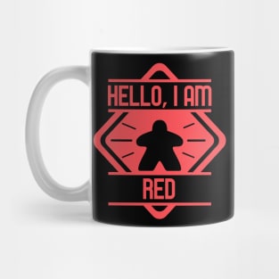 Hello I Am Red Board Games Addict Mug